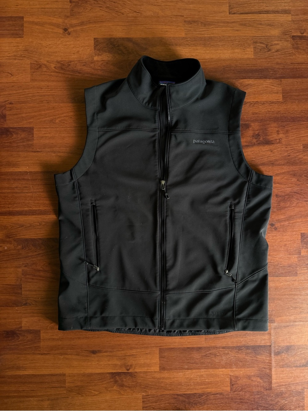 Patagonia Black Softshell Zip Vest Polartec